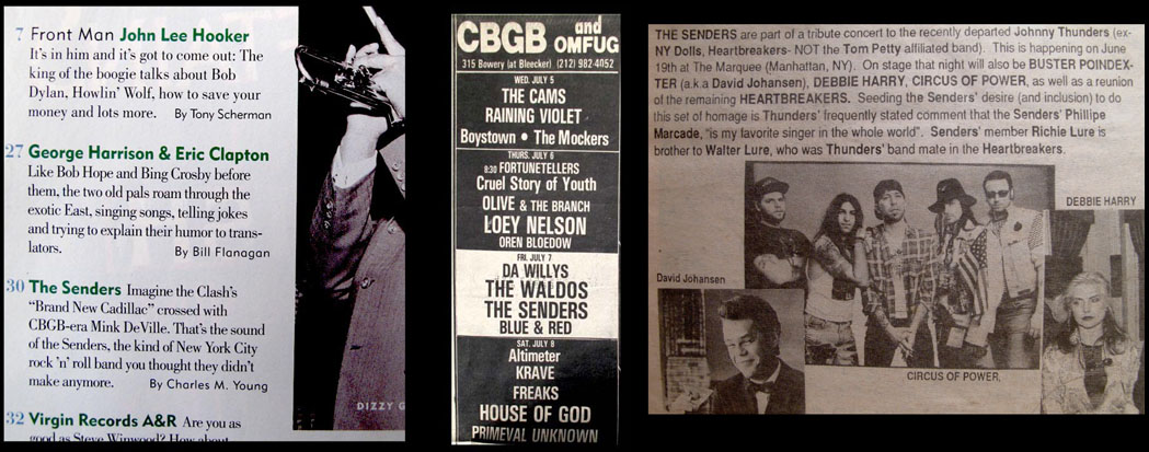 senders musicians cbgb jt tribute