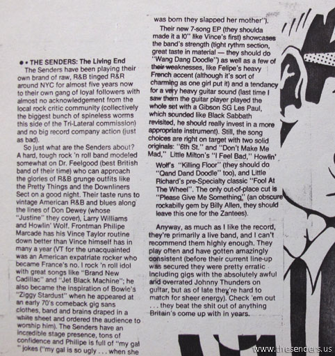 senders  new york rocker 1981